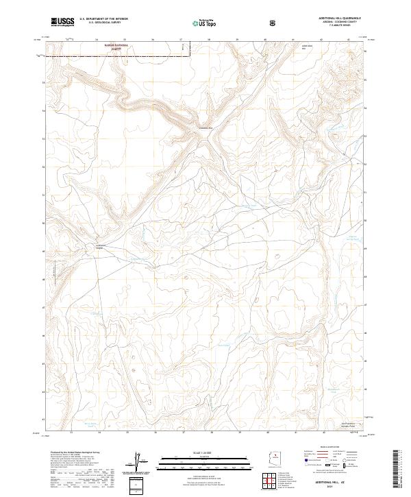 US Topo 7.5-minute map for Additional Hill AZ
