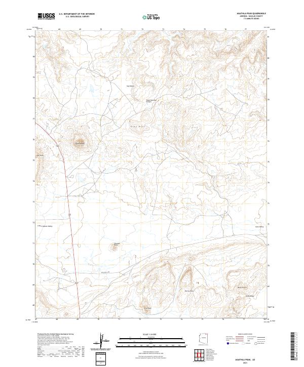 US Topo 7.5-minute map for Agathla Peak AZ