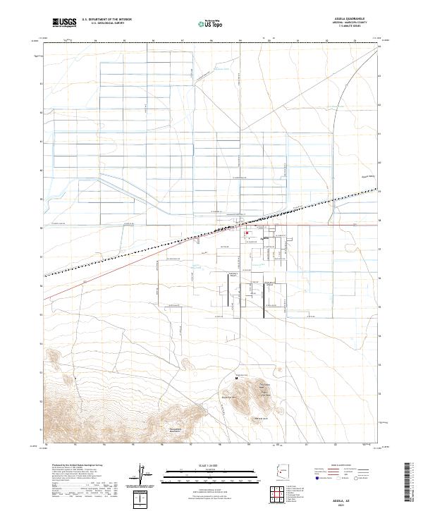 US Topo 7.5-minute map for Aguila AZ