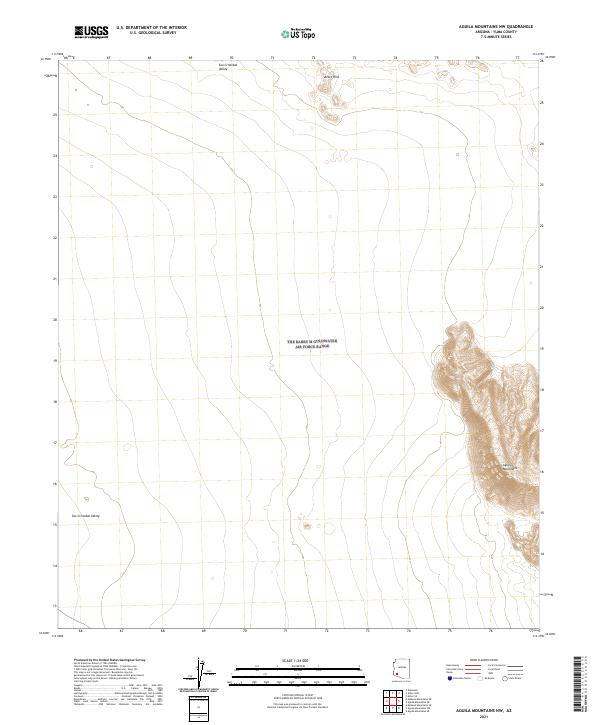 US Topo 7.5-minute map for Aguila Mountains NW AZ