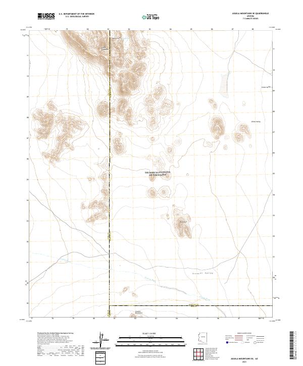 US Topo 7.5-minute map for Aguila Mountains SE AZ