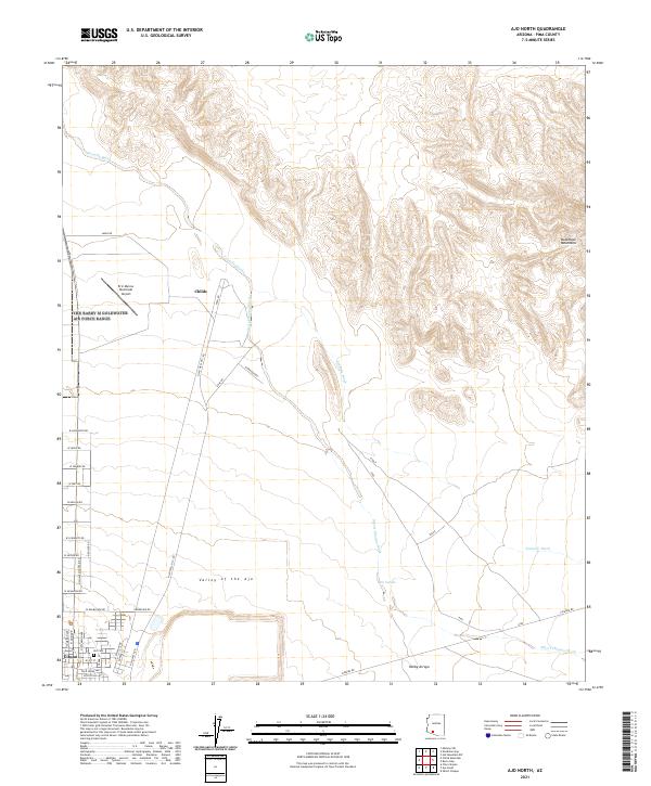 US Topo 7.5-minute map for Ajo North AZ