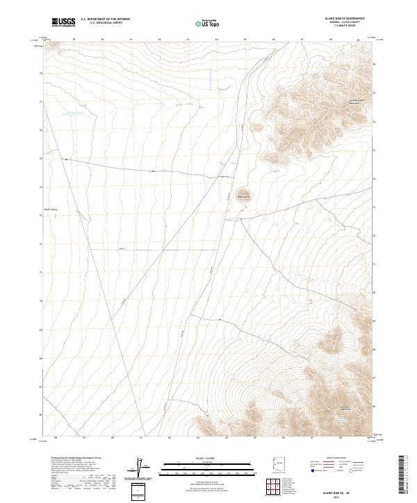 US Topo 7.5-minute map for Alamo Dam SE AZ