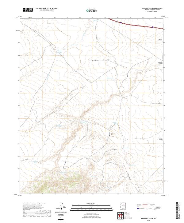 US Topo 7.5-minute map for Anderson Canyon AZ – American Map Store
