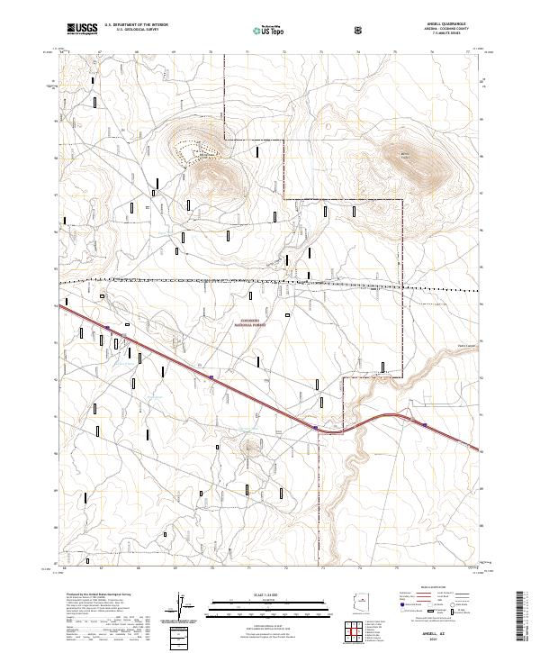 US Topo 7.5-minute map for Angell AZ