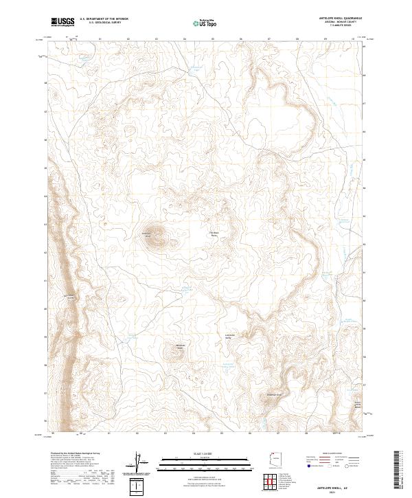 US Topo 7.5-minute map for Antelope Knoll AZ