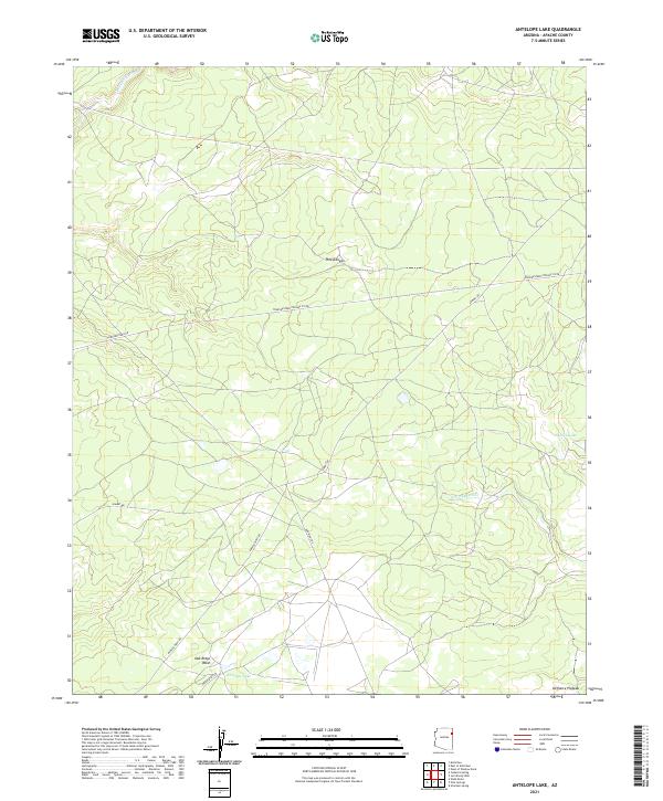 US Topo 7.5-minute map for Antelope Lake AZ