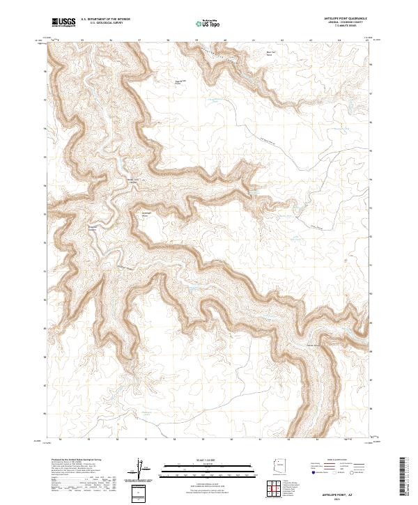 US Topo 7.5-minute map for Antelope Point AZ