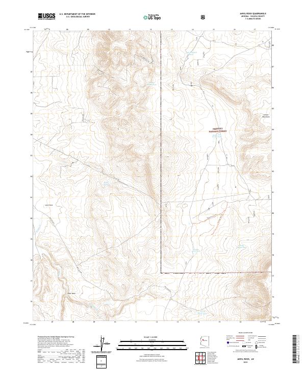 US Topo 7.5-minute map for Anvil Rock AZ
