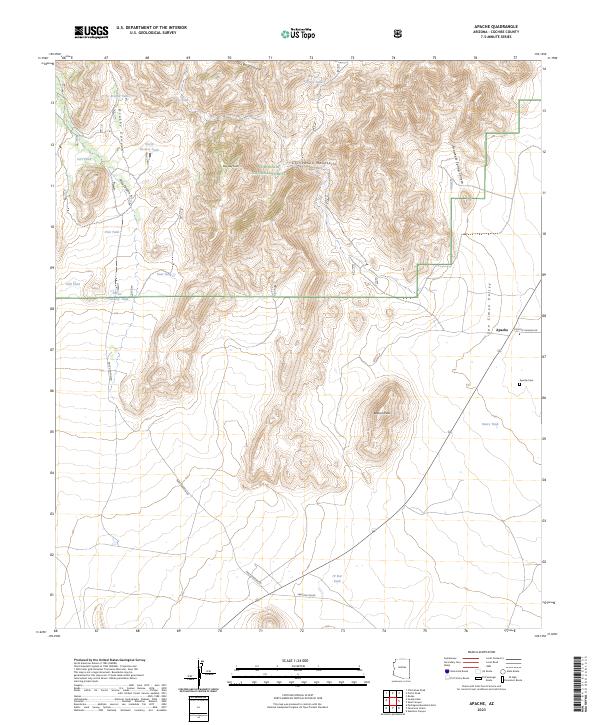 US Topo 7.5-minute map for Apache AZ