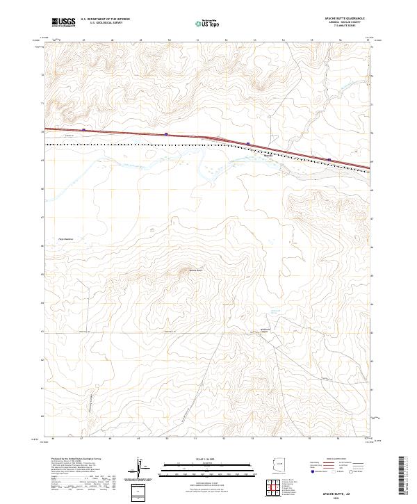 US Topo 7.5-minute map for Apache Butte AZ