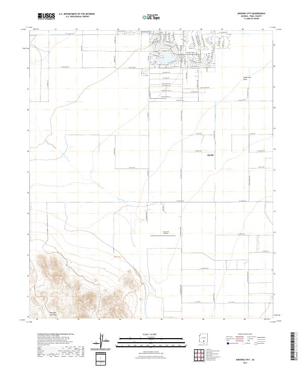 US Topo 7.5-minute map for Arizona City AZ