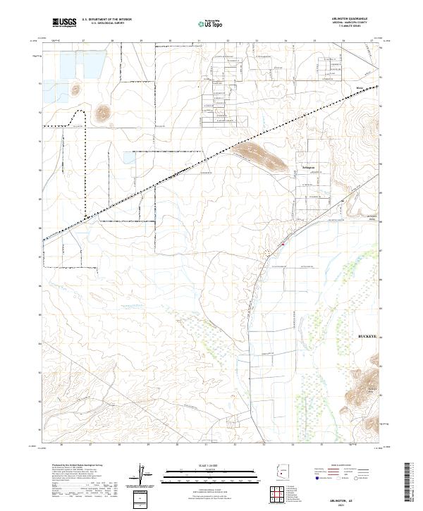 US Topo 7.5-minute map for Arlington AZ