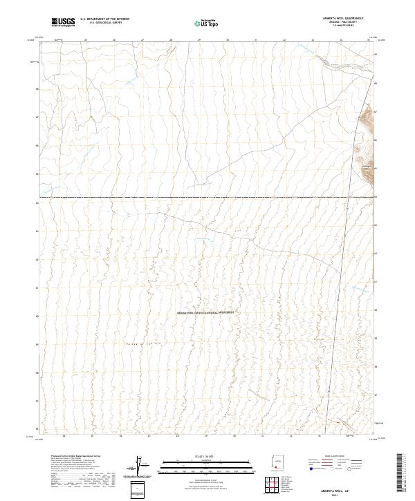 US Topo 7.5-minute map for Armenta Well AZ