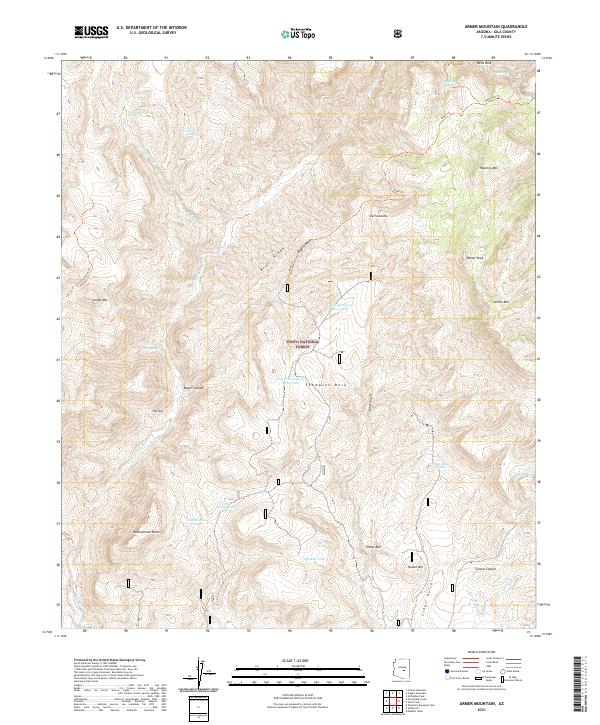 US Topo 7.5-minute map for Armer Mountain AZ