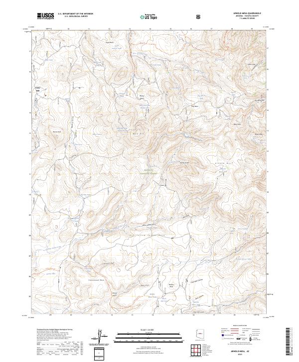 US Topo 7.5-minute map for Arnold Mesa AZ