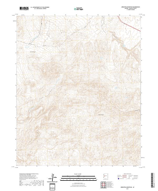 US Topo 7.5-minute map for Arrastra Mountain AZ