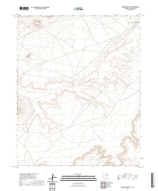 US Topo 7.5-minute map for Arrowhead Butte AZ