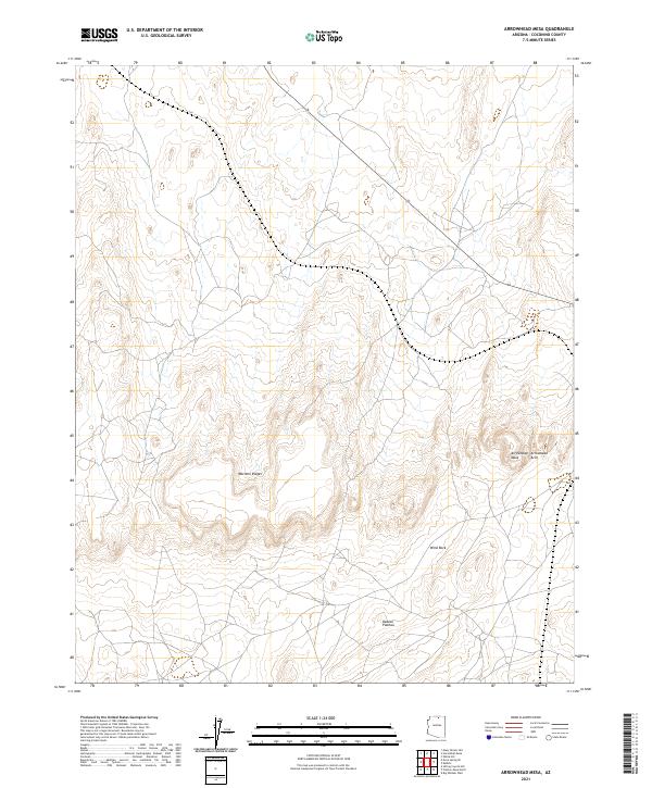 US Topo 7.5-minute map for Arrowhead Mesa AZ