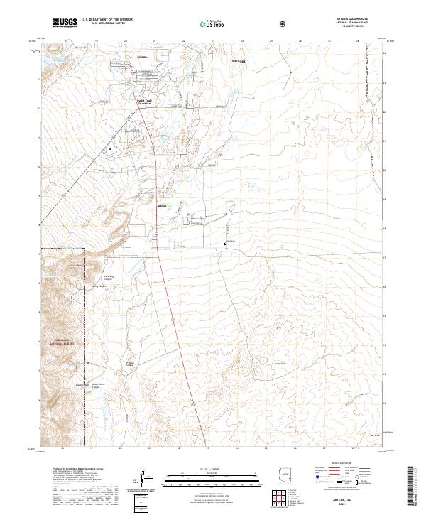 US Topo 7.5-minute map for Artesia AZ