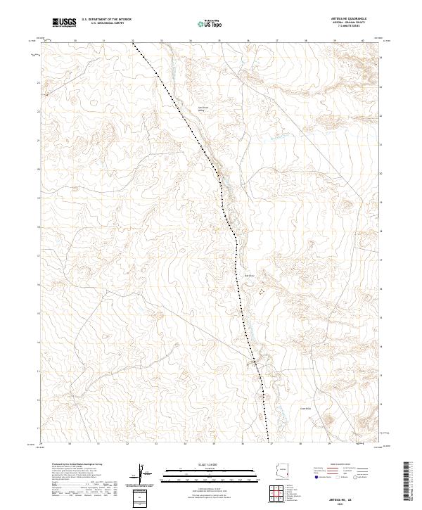 US Topo 7.5-minute map for Artesia NE AZ