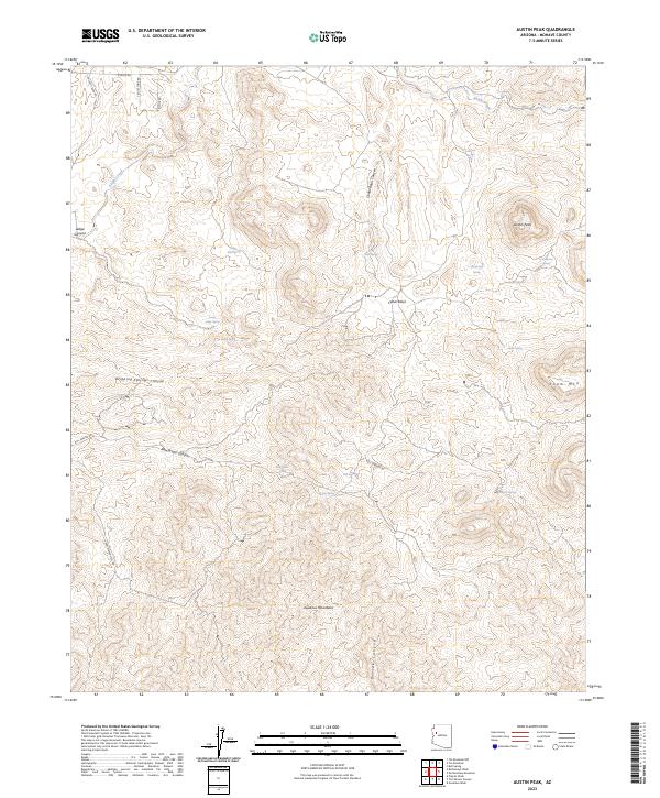 US Topo 7.5-minute map for Austin Peak AZ