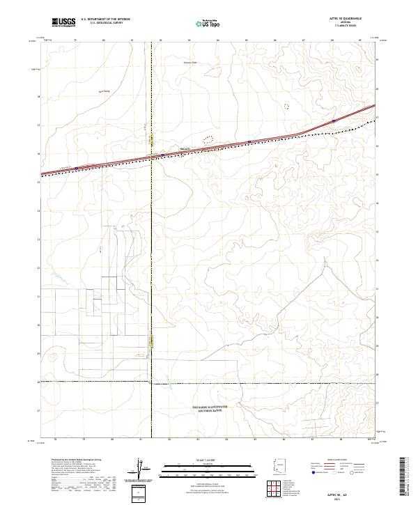US Topo 7.5-minute map for Aztec SE AZ