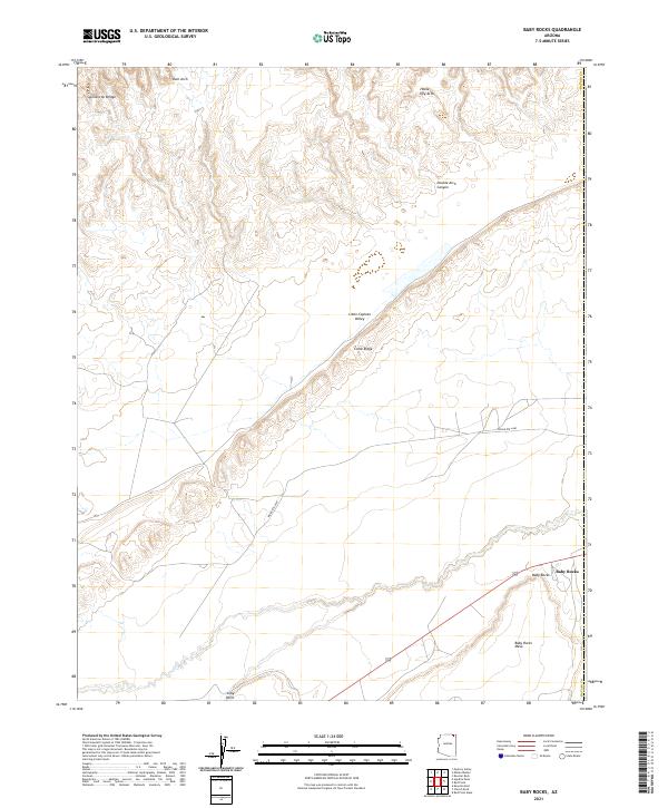 US Topo 7.5-minute map for Baby Rocks AZ