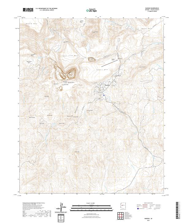 US Topo 7.5-minute map for Bagdad AZ