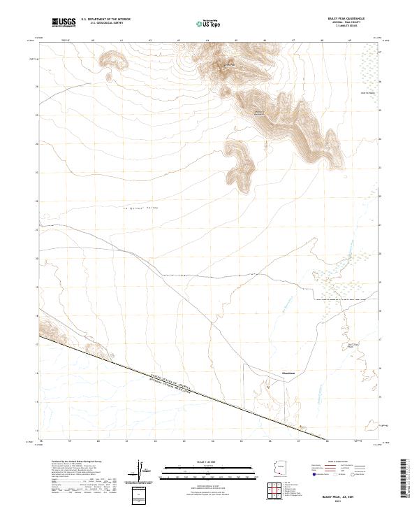 US Topo 7.5-minute map for Bailey Peak AZSON