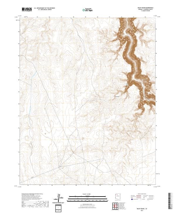 US Topo 7.5-minute map for Baldy Basin AZ