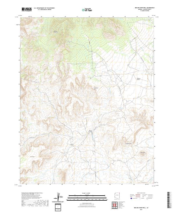 US Topo 7.5-minute map for Boiling Over Well AZ