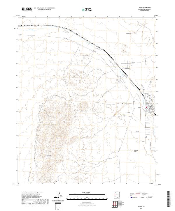 USGS US Topo 7.5-minute map for Bouse AZ 2021