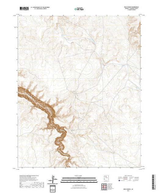 US Topo 7.5-minute map for Box K Ranch AZ – American Map Store