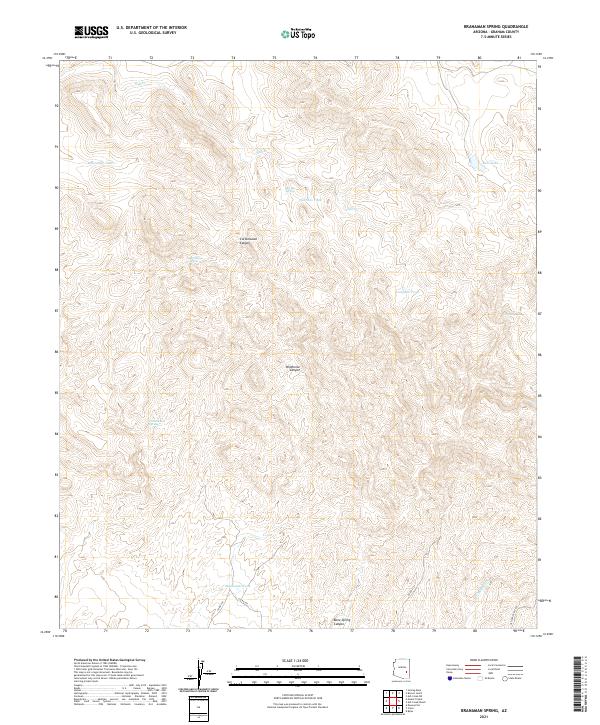 US Topo 7.5-minute map for Branaman Spring AZ