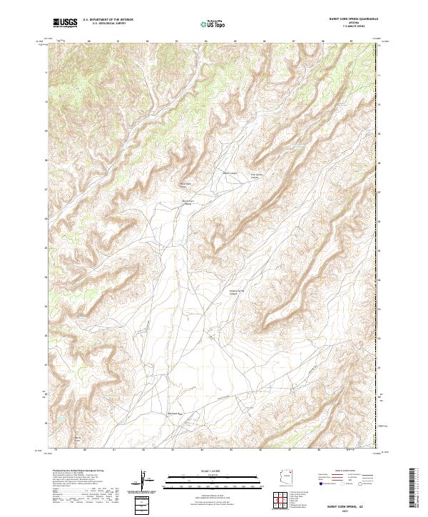 US Topo 7.5-minute map for Burnt Corn Spring AZ
