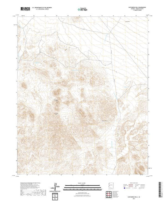 US Topo 7.5-minute map for Castaneda Hills AZ – American Map Store