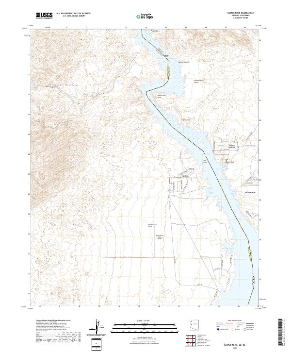 US Topo 7.5-minute map for Castle Rock AZCA