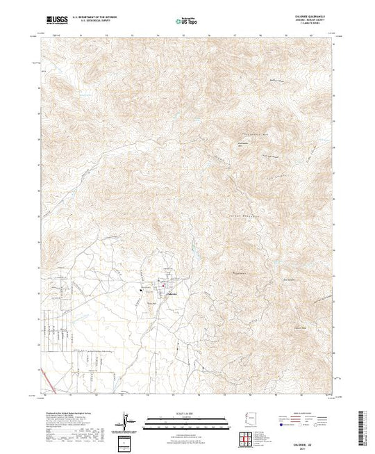 US Topo 7.5-minute map for Chloride AZ – American Map Store