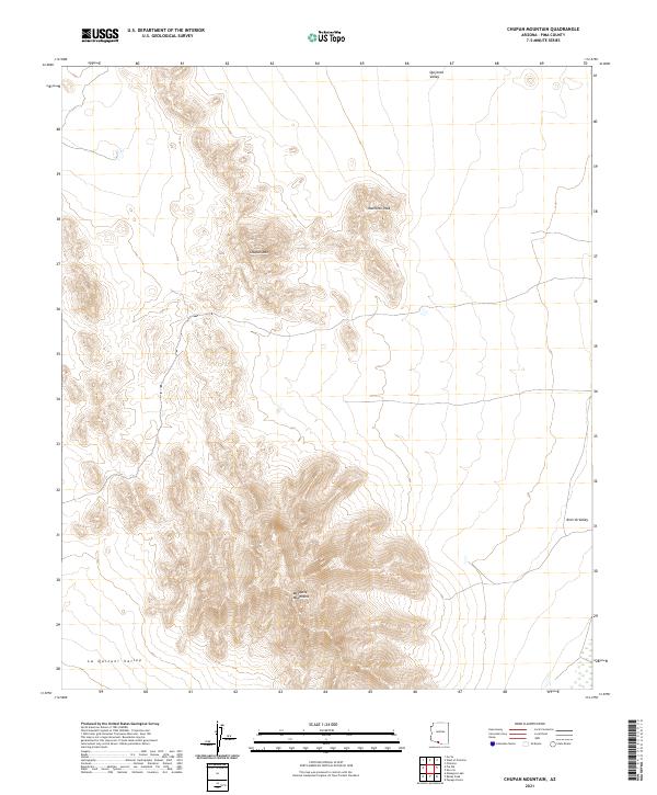 US Topo 7.5-minute map for Chupan Mountain AZ