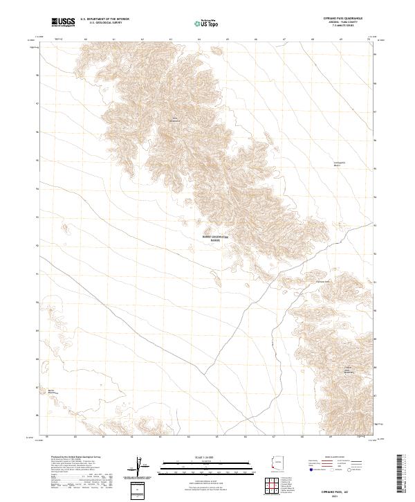 USGS US Topo 7.5-minute map for Cipriano Pass AZ 2021