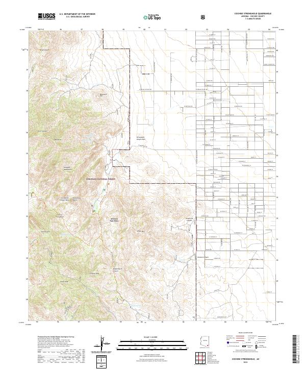 USGS US Topo 7.5-minute map for Cochise Stronghold AZ 2021