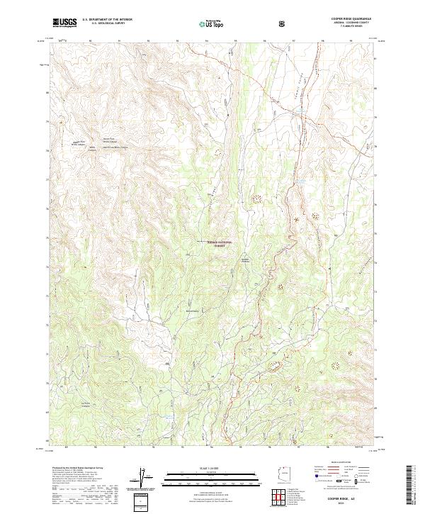 US Topo 7.5-minute map for Cooper Ridge AZ