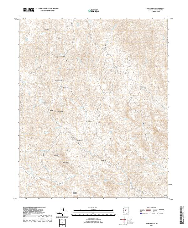 Copperopolis Map US Topo 7.5-minute map for Copperopolis AZ – American Map Store