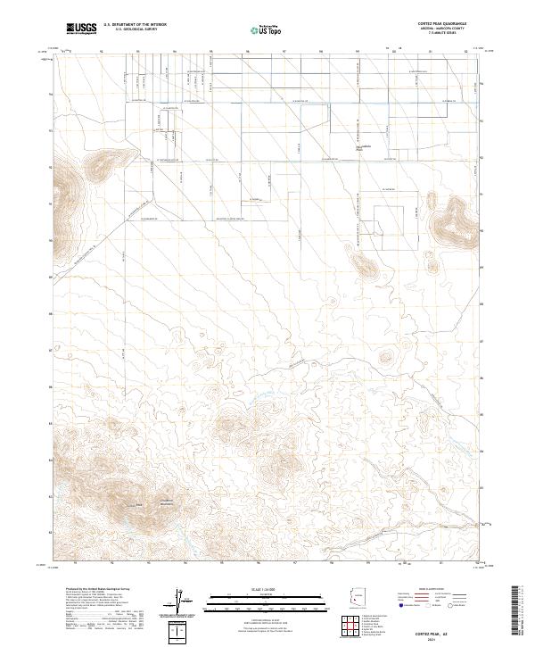US Topo 7.5-minute map for Cortez Peak AZ