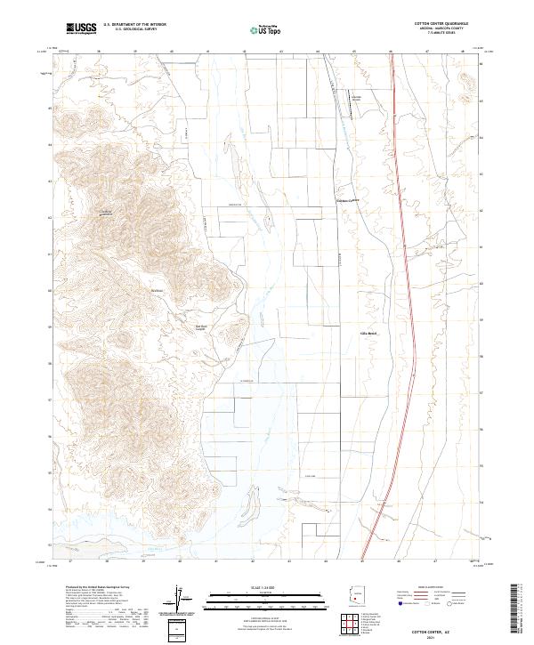 US Topo 7.5-minute map for Cotton Center AZ