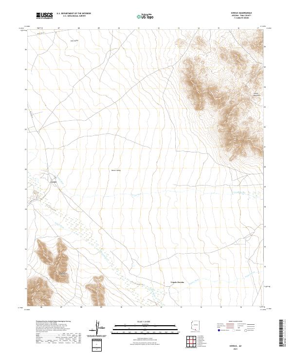 USGS US Topo 7.5-minute map for Cowlic AZ 2021