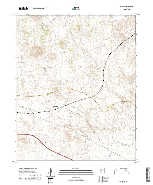 US Topo 7.5-minute map for Crookton AZ