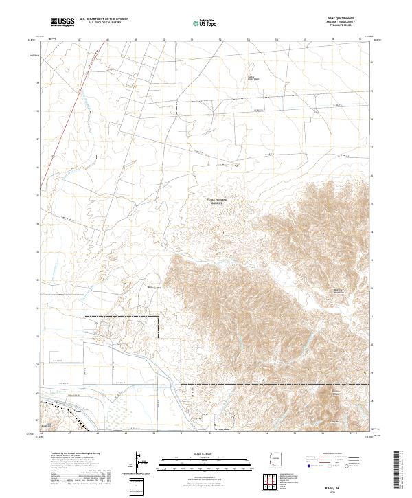 USGS US Topo 7.5-minute map for Dome AZ 2021