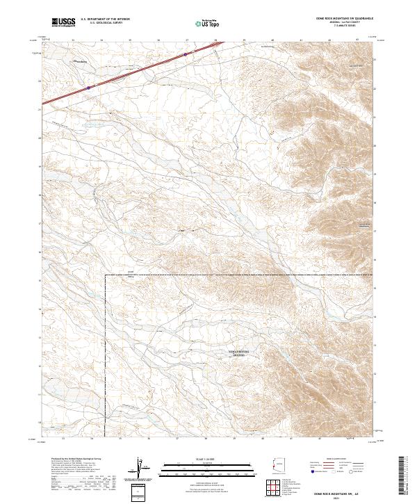 USGS US Topo 7.5-minute map for Dome Rock Mountains SW AZ 2021
